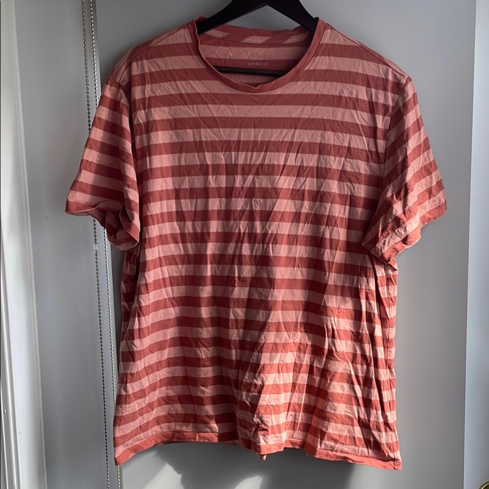 Striped orangey-coral T-Shirt